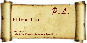 Pilner Lia névjegykártya